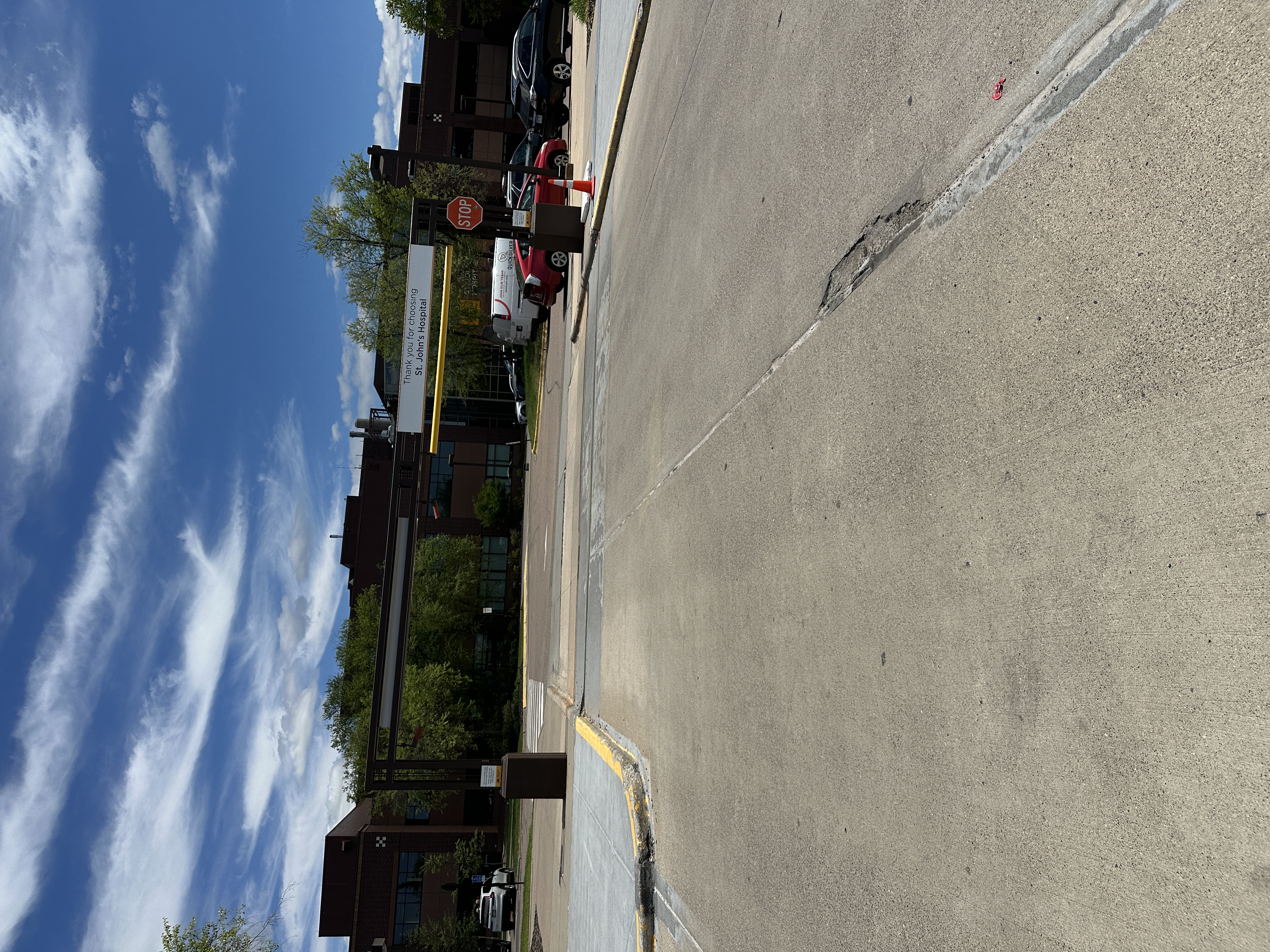Grounds and parking areas at M Health Fairview St. John's Hospital in Maplewood