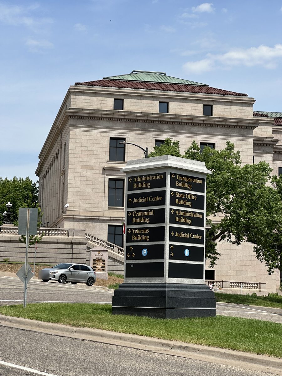 Minnesota Judicial Center building in the Minnesota State Capitol Complex in Saint Paul, Minnesota