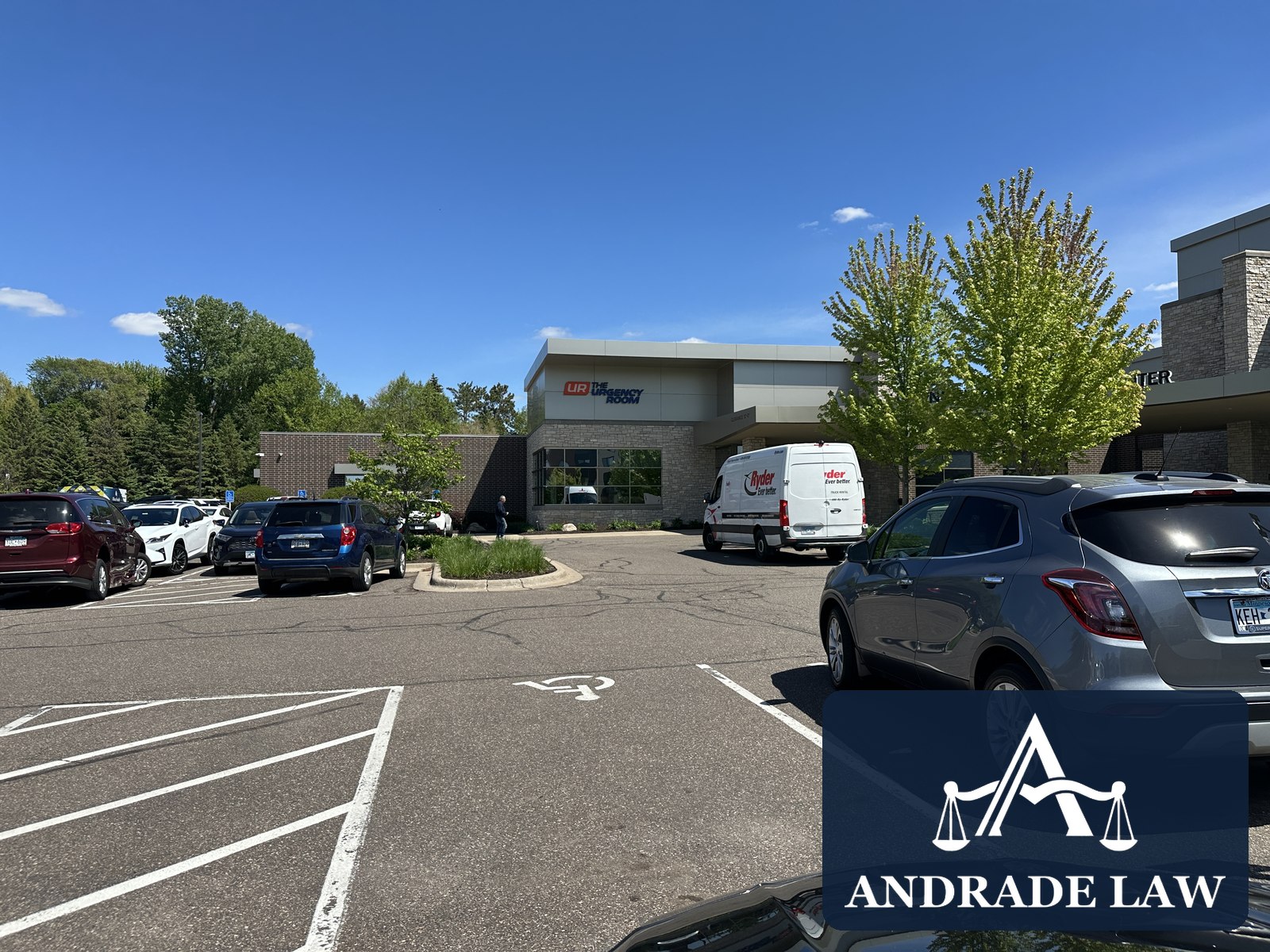 The Urgency Room in Vadnais Heights with Andrade Law branding