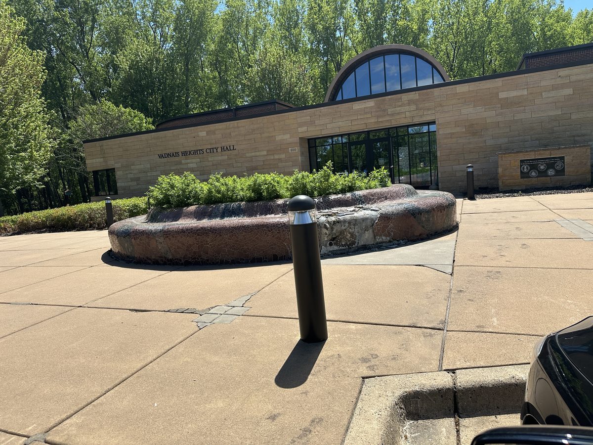 Vadnais Heights City Hall entrance at 800 East County Road E in Vadnais Heights, Minnesota