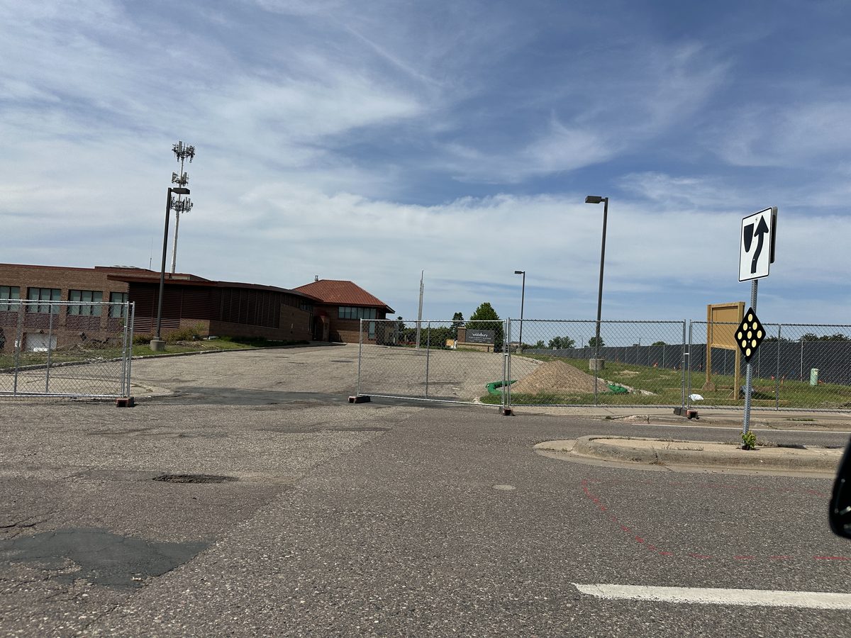 Woodbury Public Safety Campus site at 2100 Radio Drive in Woodbury, Minnesota during the 2026 to 2028 construction rebuild