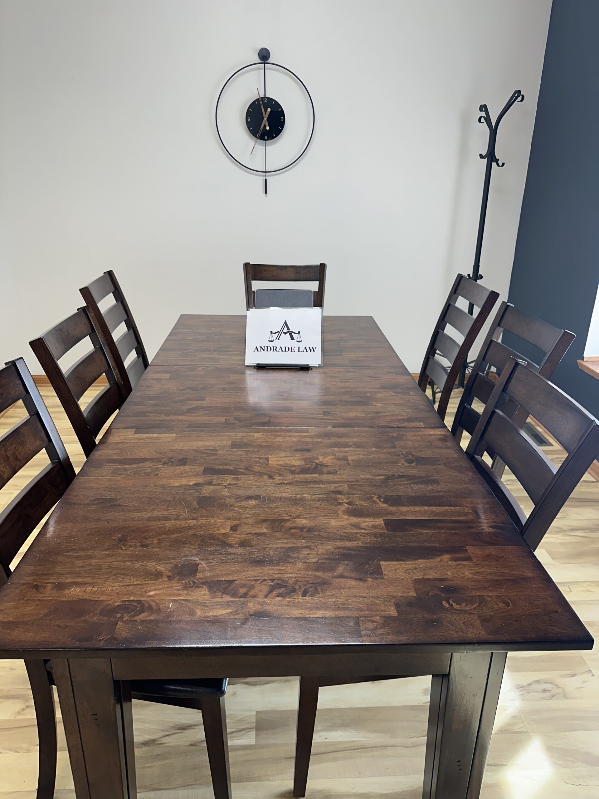 Negotiation table at Andrade Law personal injury firm